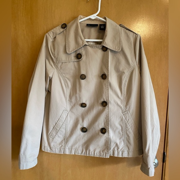 Women's Beige Double-Breasted Jacket - Picture 4 of 6
